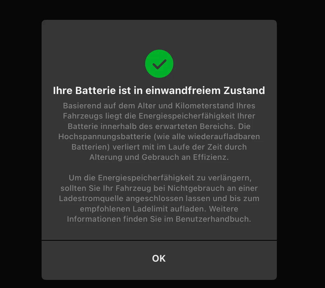 Tesla App – Batteriestand und Ladestatistik nach 55.000 km